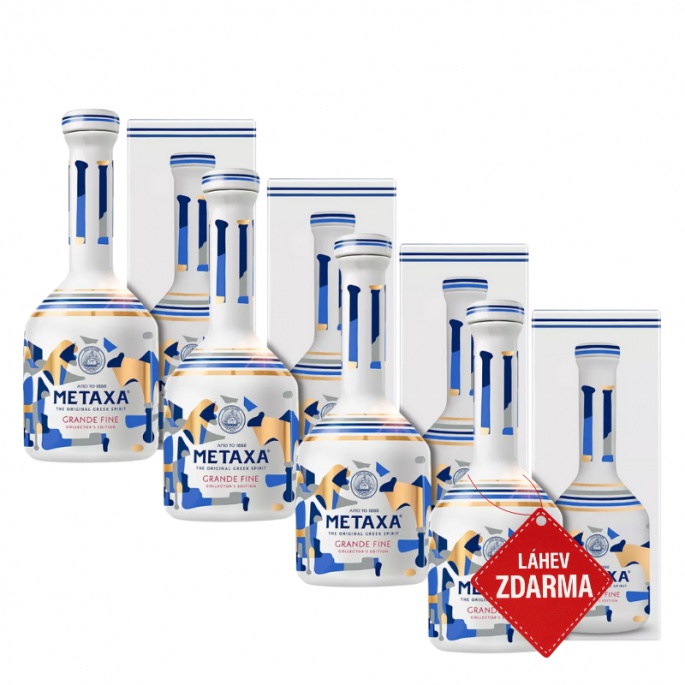 Akce 3+1: 3× Metaxa Grande Fine 0,7 L 40 % + Metaxa 0,7 L Grande Fine ZDARMA