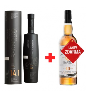 Akce 1+1 ZDARMA: Bruichladdich Octomore 14.1 0,7 L 59,6 % + Aerstone Sea Cask 0,7 L ZDARMA