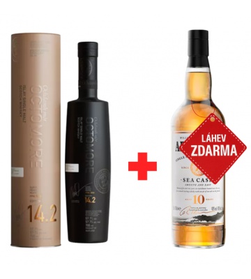 Akce 1+1 ZDARMA: Bruichladdich Octomore 14.2 0,7 L 57,7 % + Aerstone Sea Cask 0,7 L ZDARMA
