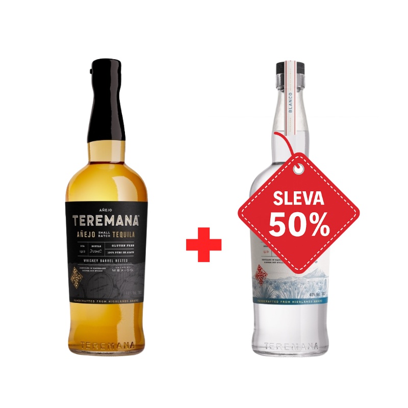 Akce 1+1 ZDARMA: Teremana Anejo 0,7 L 40 % + Teremana Blanco 0,7 L ZDARMA