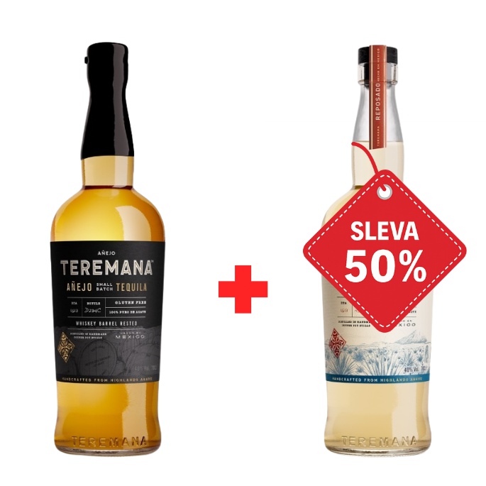 Akce 1+1 ZDARMA: Teremana Anejo 0,7 L 40 % + Teremana Reposado 0,7 L ZDARMA