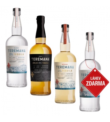 Akce 3+1 ZDARMA Teremana Blanco 0,7L + Reposado 0,7L + Anejo 0,7L + Teremana Blanco ZDARMA