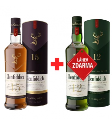 Akce 1+1: Glenfiddich 15YO 0,7L + Glenfiddich 12YO 0,7L ZDARMA