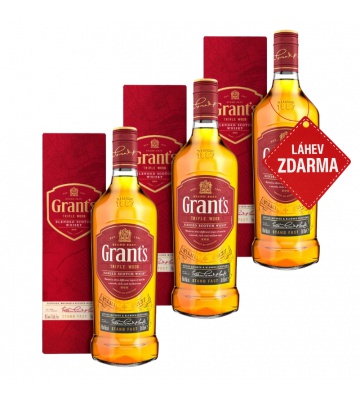 Akce 2+1: 2x Grant’s Triple Wood GPK 0,7L + Grant’s TW GPK ZDARMA
