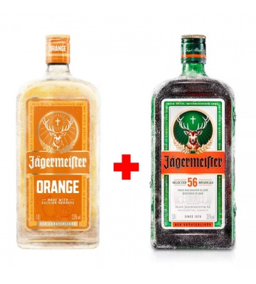 Jägermeister Orange 1L 33% + Jägermeister 1L 35% ZDARMA