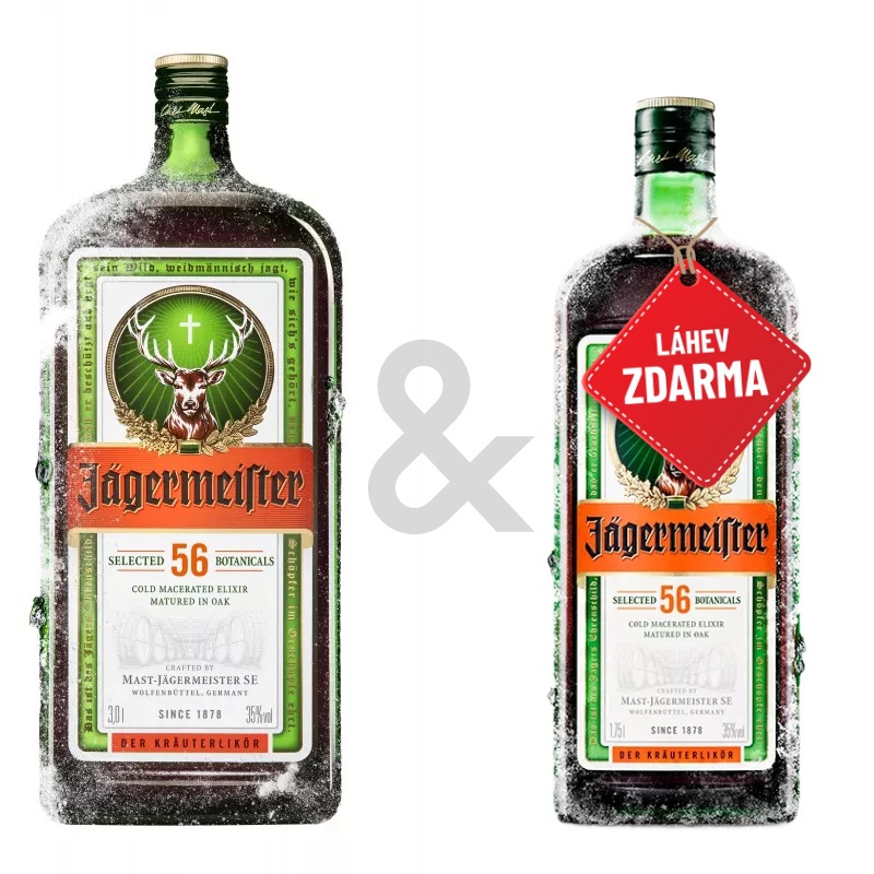 AKCE: Jägermeister 3L + 1,75L ZDARMA
