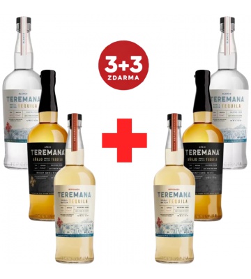 Akce 3+3: Teremana Blanco, Reposado, Anejo + Blanco,Reposado, Anejo ZDARMA
