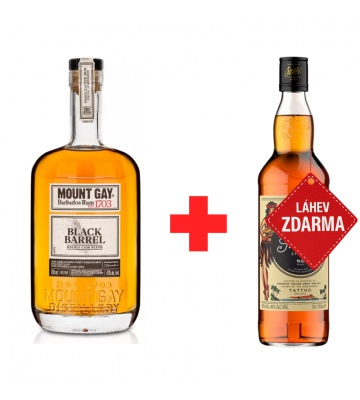 Akce 1+1 ZDARMA: Mount Gay Black Barrel 0,7 L 43 % + Sailor Jerry Spiced Rum 0,7 L ZDARMA
