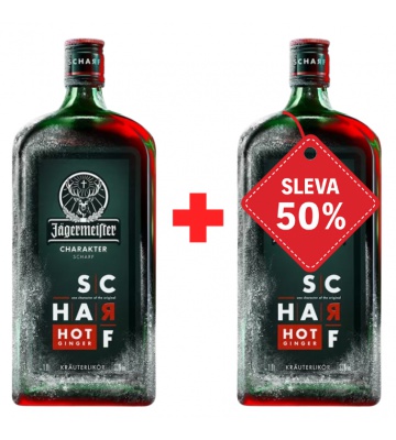 Jägermeister Scharf 1 L 33% AKCE 1+1 s druhou lahví za polovinu