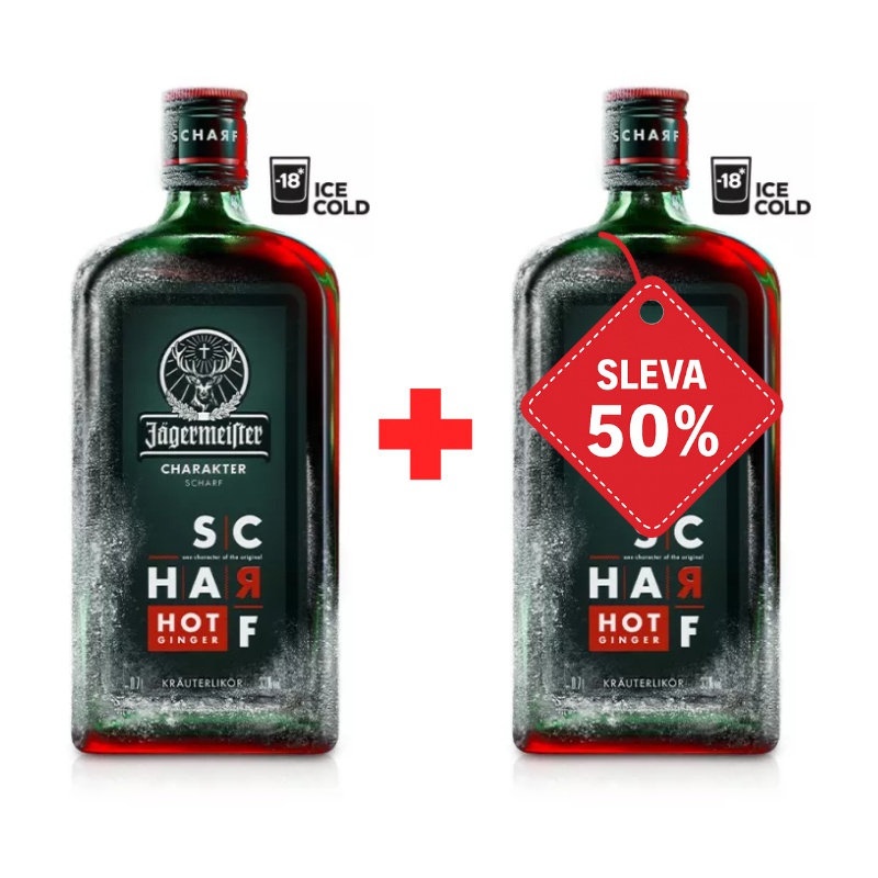 Jägermeister Scharf 0,7L 33%  AKCE 1+1 s druhou lahví za polovinu