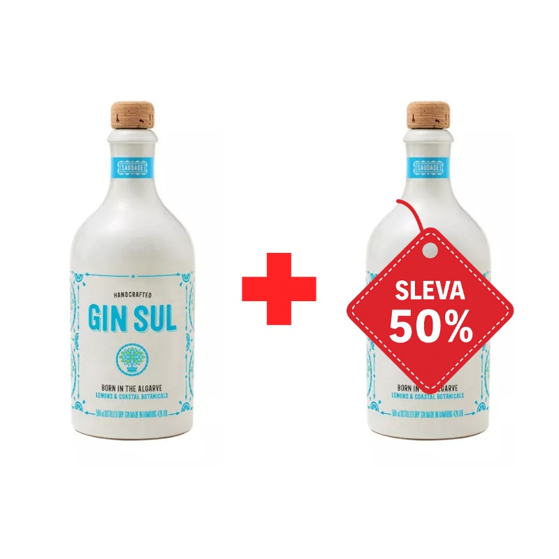 Gin Sul 0,5L 43% AKCE 1+1 s druhou lahví za polovinu