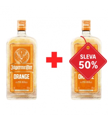 Jägermeister Orange 1L 35% AKCE 1+1 s druhou lahví za polovinu