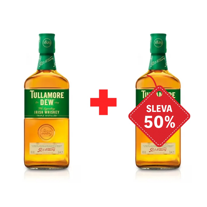 Tullamore D.E.W. 0,35L 40% AKCE 1+1 s druhou lahví za polovinu