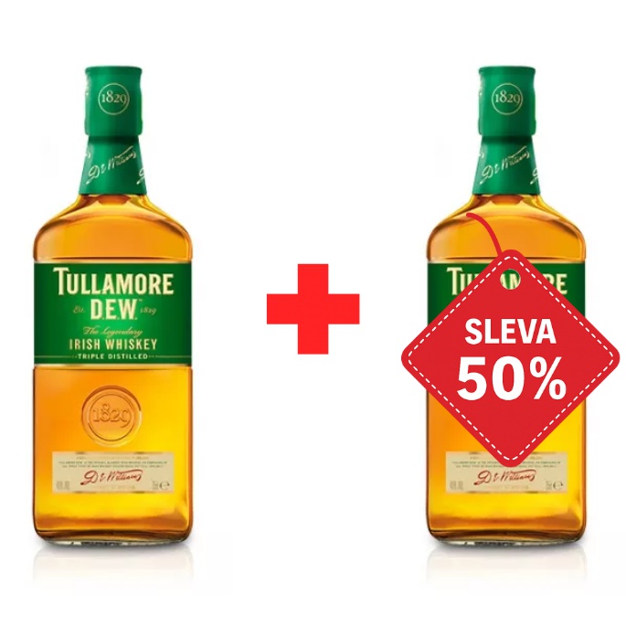 Tullamore D.E.W. 0,35L 40% AKCE 1+1 s druhou lahví za polovinu