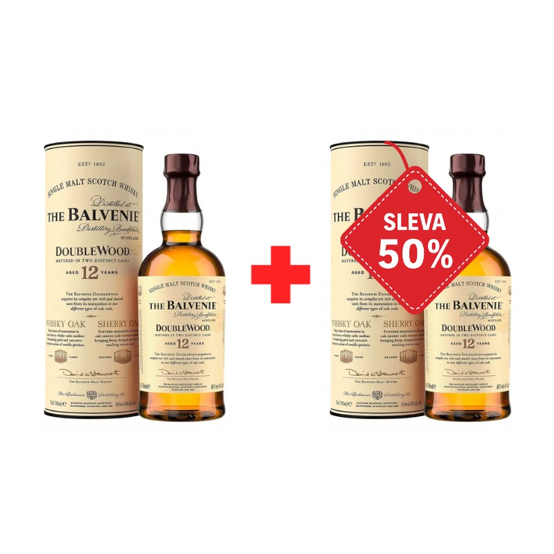 Balvenie 12YO Doublewood 0,7L 40% AKCE 1+1 s druhou lahví za polovinu