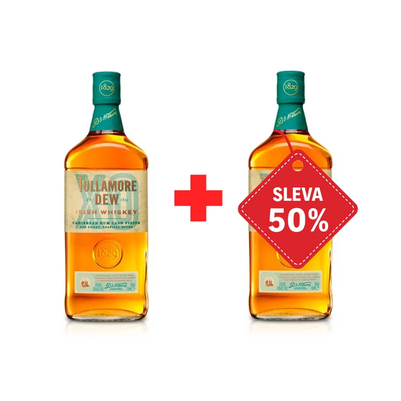 Tullamore D.E.W. XO Rum Cask 0,7L 43% AKCE 1+1 s druhou lahví za polovinu