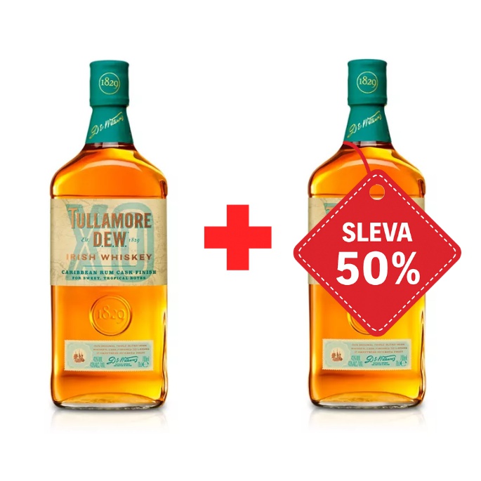 Tullamore D.E.W. XO Rum Cask 0,7L 43% AKCE 1+1 s druhou lahví za polovinu