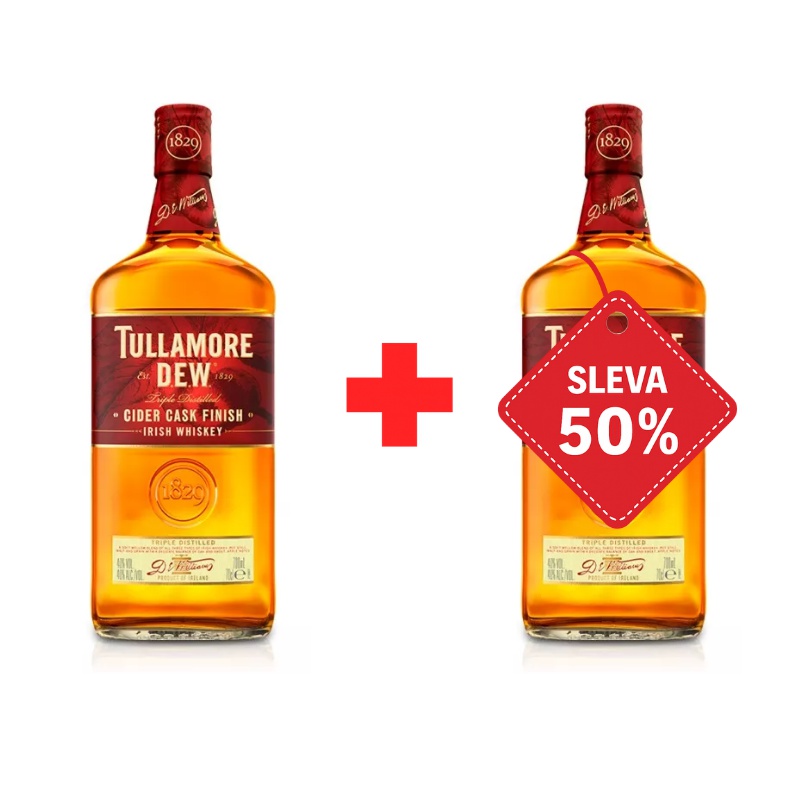 Tullamore D.E.W. Cider Cask 0,7L 40% AKCE 1+1 s druhou lahví za polovinu