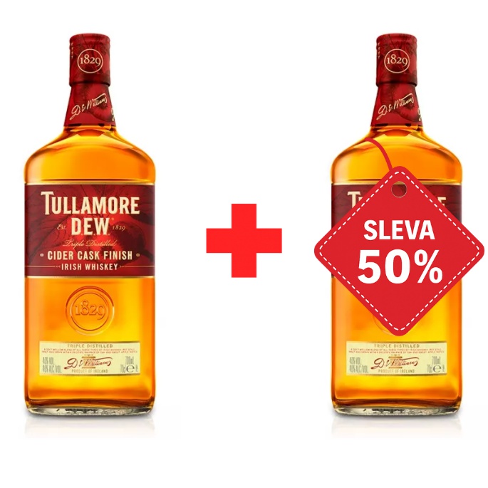 Tullamore D.E.W. Cider Cask 0,7L 40% AKCE 1+1 s druhou lahví za polovinu