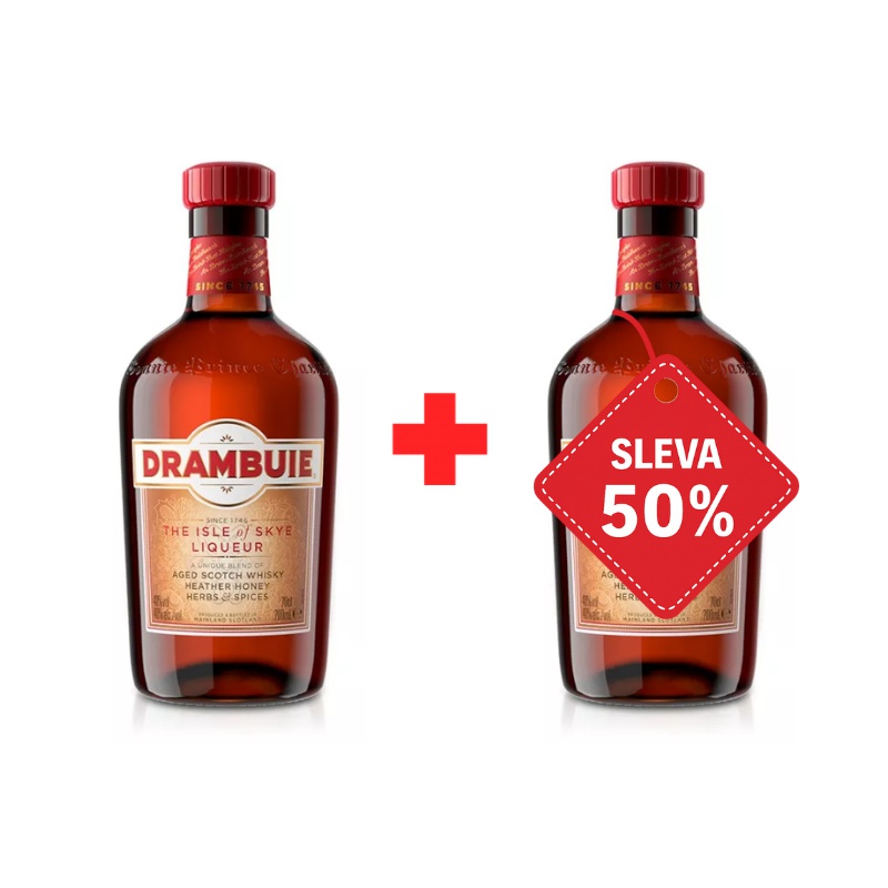 Drambuie 0,7L 40% AKCE 1+1 s druhou lahví za polovinu