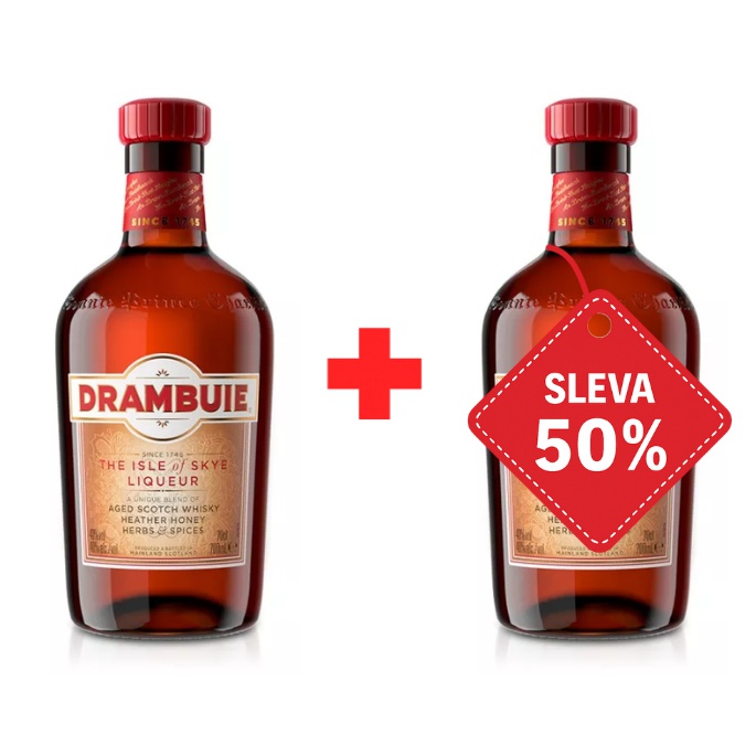 Drambuie 0,7L 40% AKCE 1+1 s druhou lahví za polovinu