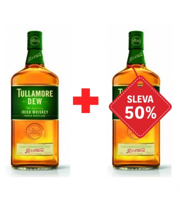 Tullamore D.E.W. 0,5L 40% AKCE 1+1 s druhou lahví za polovinu