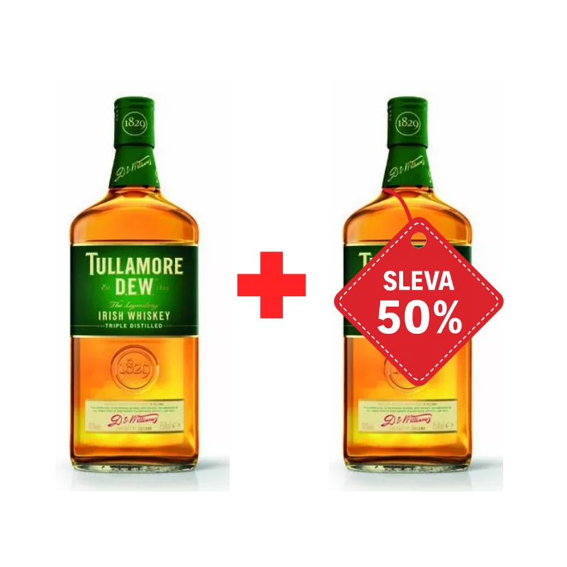 Tullamore D.E.W. 0,5L 40% AKCE 1+1 s druhou lahví za polovinu