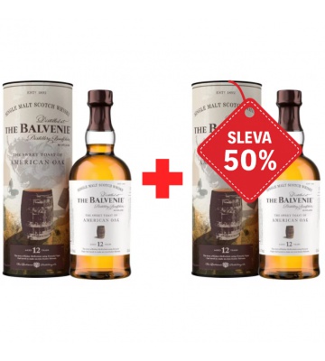 Balvenie 12YO American Oak 0,7L 43% AKCE 1+1 s druhou lahví za polovinu