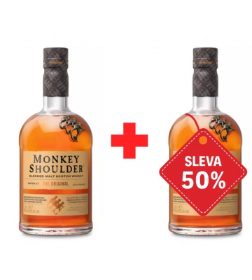 Monkey Shoulder 1L 40% AKCE 1+1 s druhou lahví za polovinu