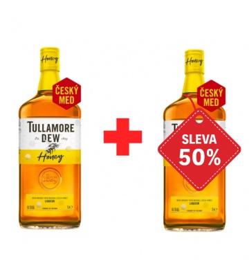 Tullamore D.E.W. Honey s českým medem 1L 35% AKCE 1+1 s druhou lahví za polovinu