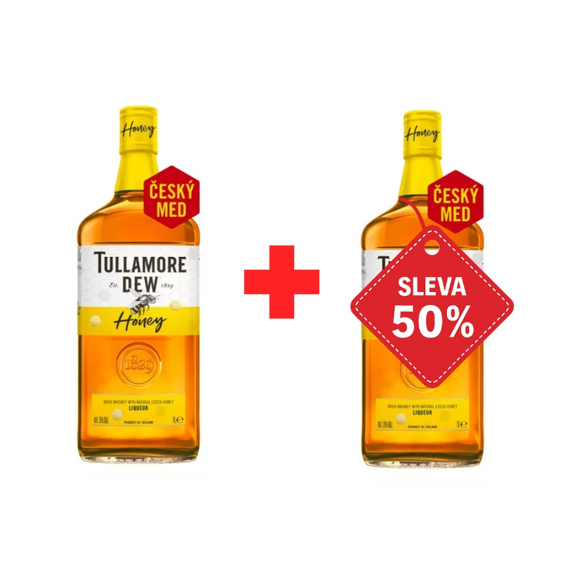 Tullamore D.E.W. Honey s českým medem 1L 35% AKCE 1+1 s druhou lahví za polovinu