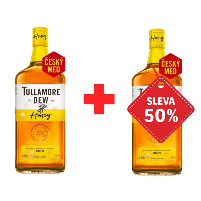 Tullamore D.E.W. Honey s českým medem 1L 35% AKCE 1+1 s druhou lahví za polovinu