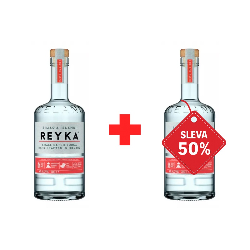 Reyka vodka 0,7L 40% AKCE 1+1 s druhou lahví za polovinu