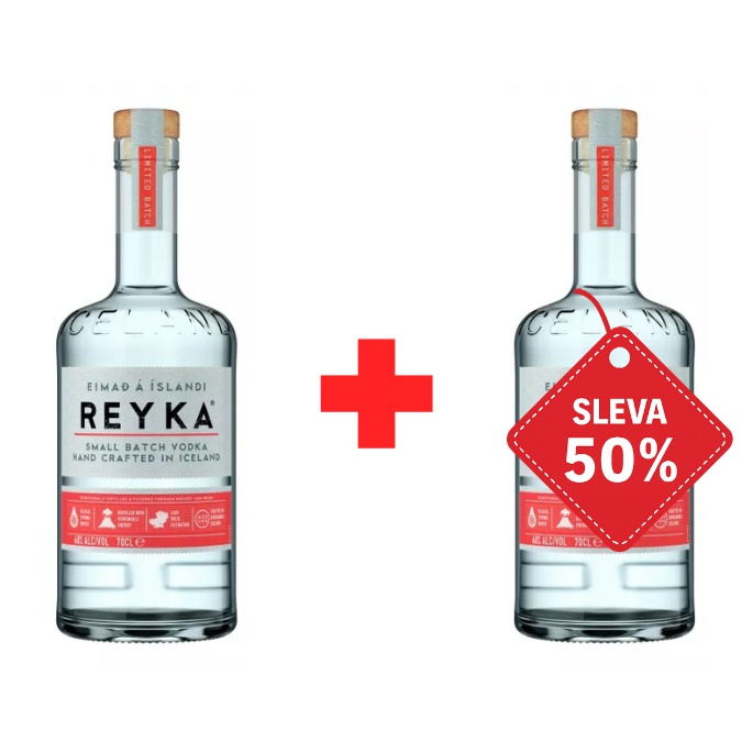 Reyka vodka 0,7L 40% AKCE 1+1 s druhou lahví za polovinu