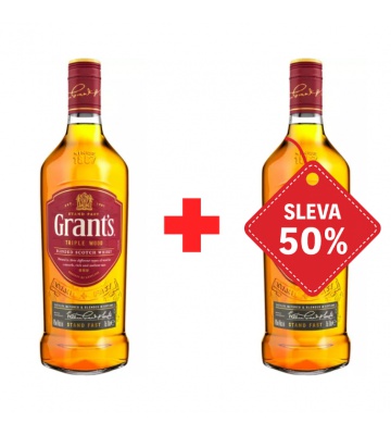 Grants Triple Wood 40% 0,5L AKCE 1+1 s druhou lahví za polovinu