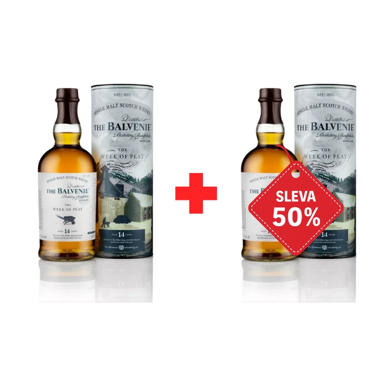 Balvenie 14YO Week of Peat 0,7L 48,3% AKCE 1+1 s druhou lahví za polovinu
