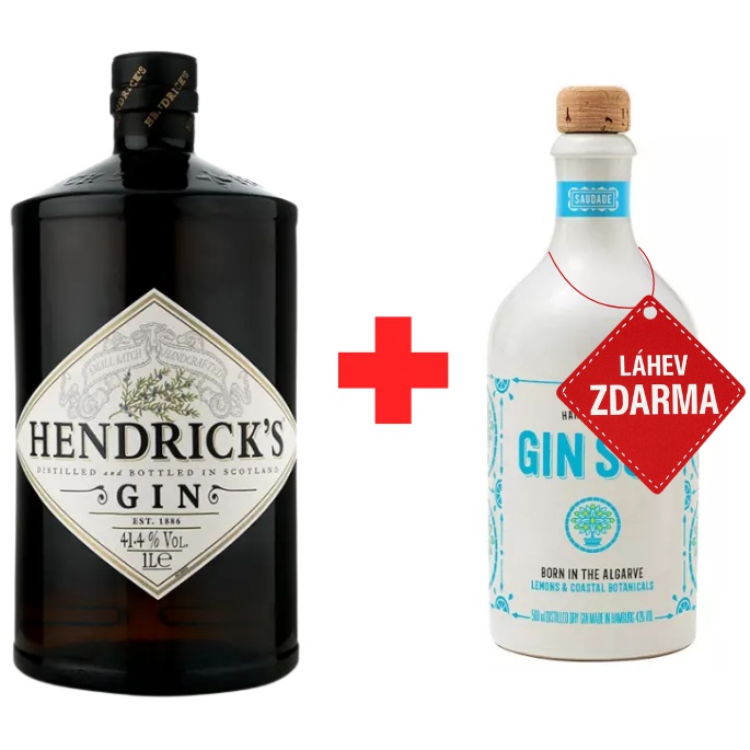 Akce 1+1 ZDARMA: Hendrick´s Gin 1L 41,4% + Gin Sul 0,5L 43% ZDARMA