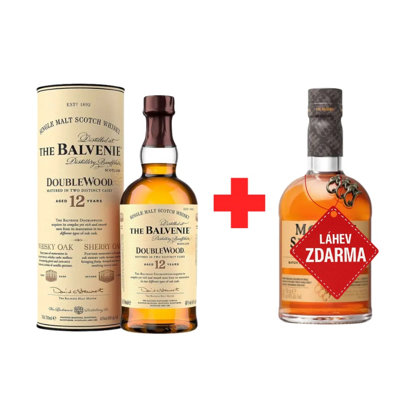 Akce 1+1: Balvenie 12YO Doublewood 0,7L 40% + Monkey Shoulder 0,7L 40% ZDARMA