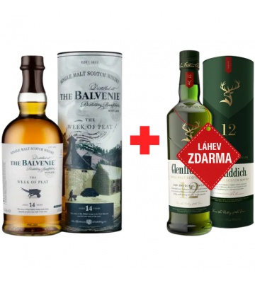 Akce 1+1: Balvenie 14YO Week of Peat 0,7L 48,3% + Glenfiddich 12YO 0,7L 40%